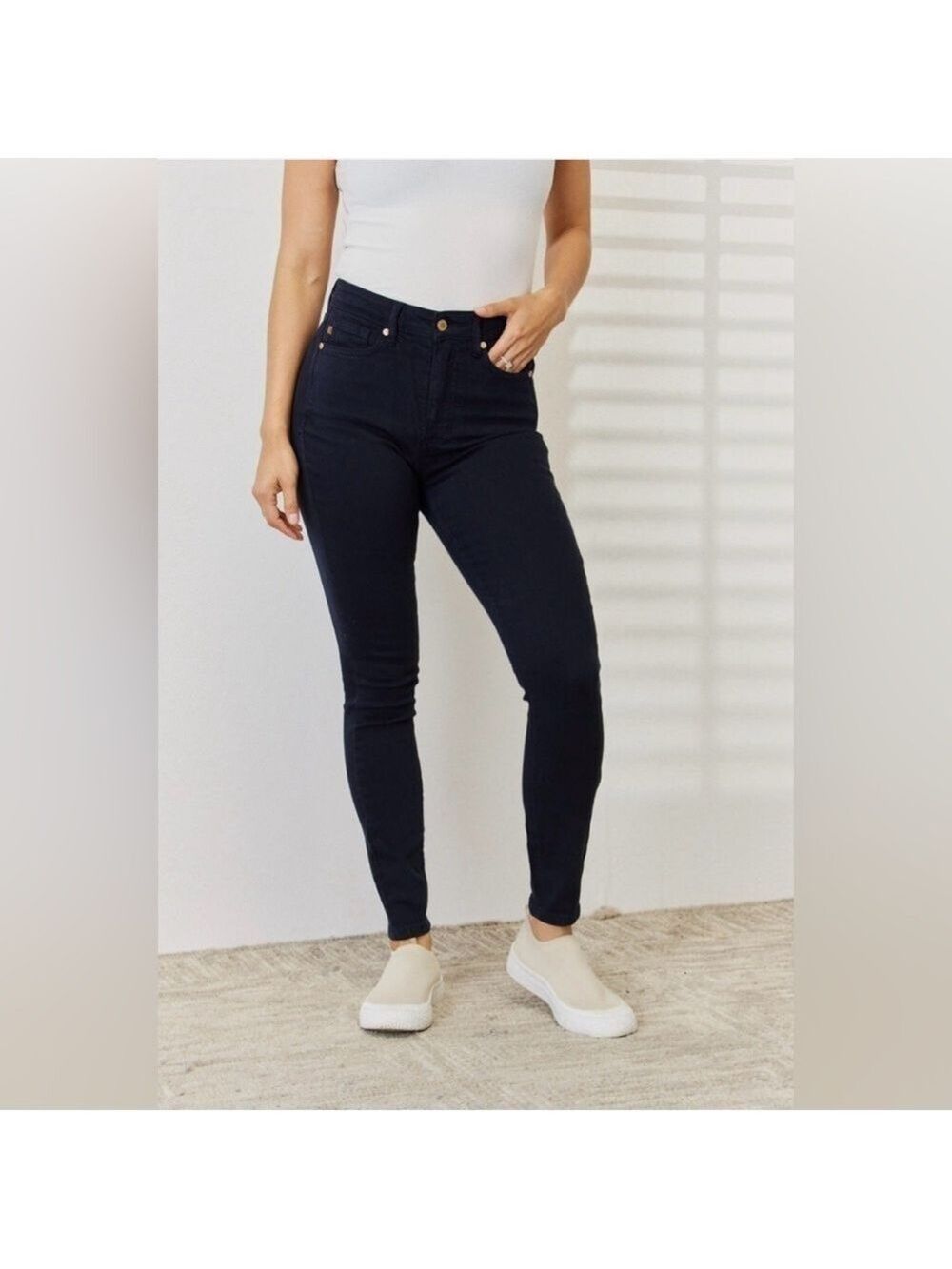 Judy Blue Garment Dyed Tummy Control High-Rise Skinny Jeans